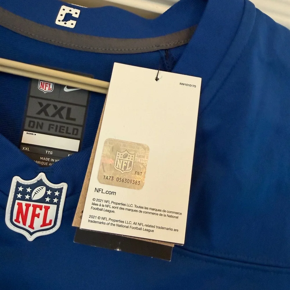 Nike NFL Indianapolis Colts Tyler Warren‎ 84 Jersey Mens XXL Blue White NEW READ